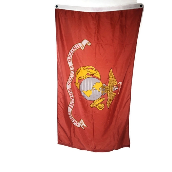 United States marine corps flag 3'x5' red Semper Fi. Military Eagle America USA - Picture 2 of 5